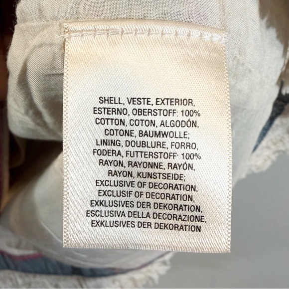 Anthropologie Holding Horses Fringe Stripe Dress Size 4P Ivory Western Boho - Picture 6 of 11